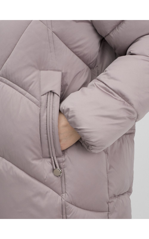 Пуховик для женщин с мехом песца