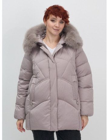 Пуховик для женщин с мехом песца