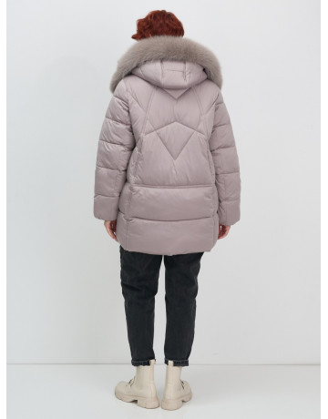 Пуховик для женщин с мехом песца