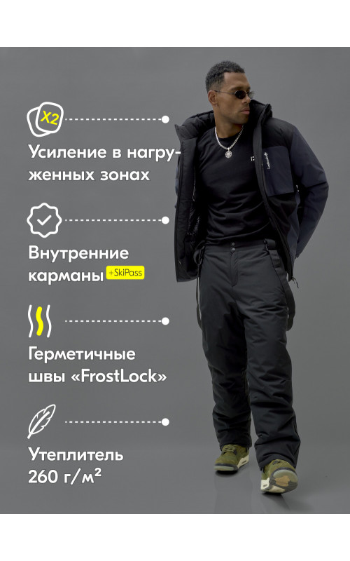 Мужской зимний горнолыжный костюм, тёмно-синий