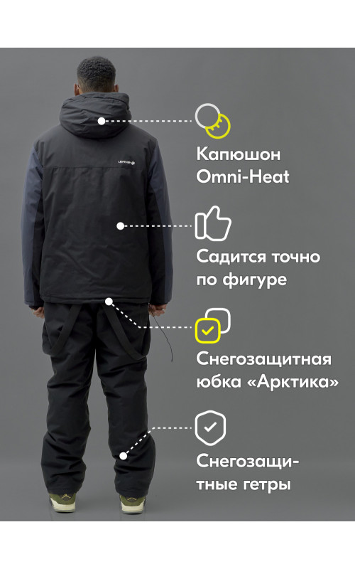 Мужской зимний горнолыжный костюм, тёмно-синий