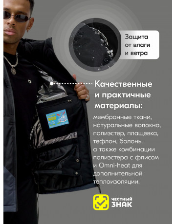 Мужской зимний горнолыжный костюм, тёмно-синий