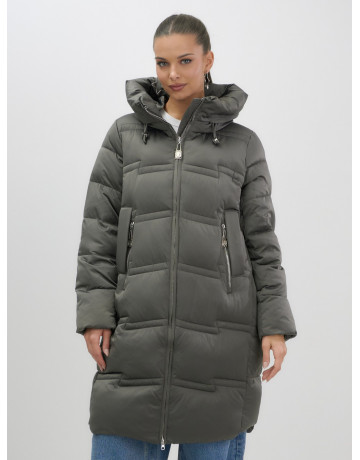 Длинный зимний пуховик для женщин с капюшоном