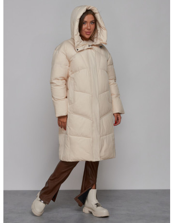 Длинный женский пуховик для зимы