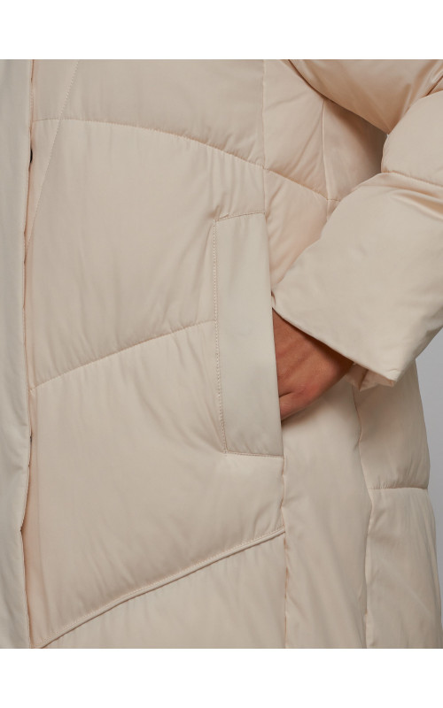 Длинный женский пуховик для зимы