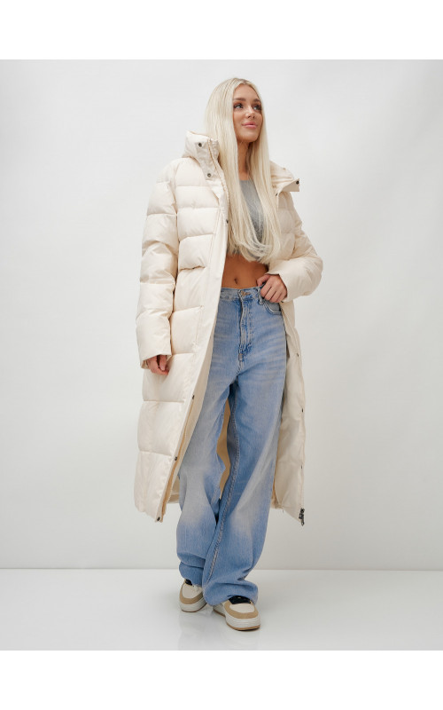 Длинный зимний пуховик для молодёжи