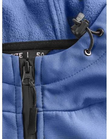 Мужская спортивная ветровка с капюшоном softshell, синяя
