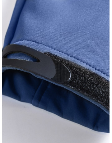 Мужская спортивная ветровка с капюшоном softshell, синяя