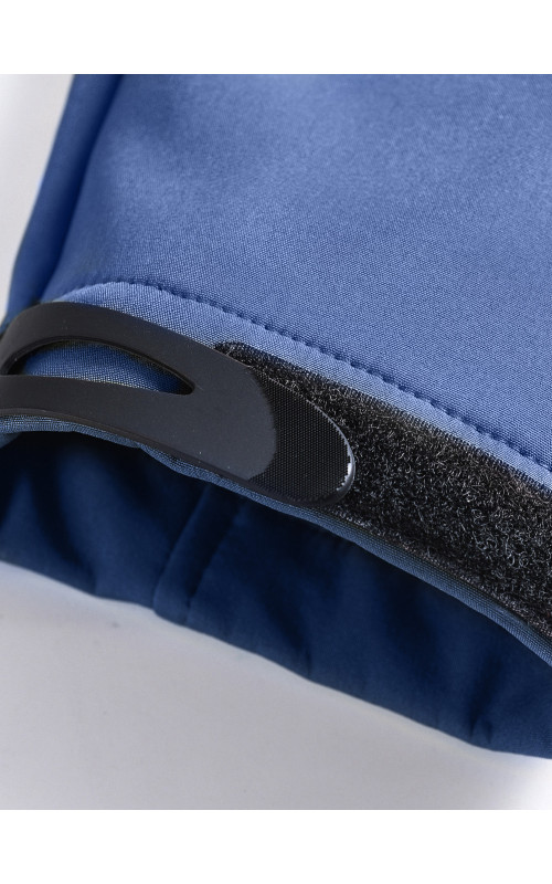 Мужская спортивная ветровка с капюшоном softshell, синяя