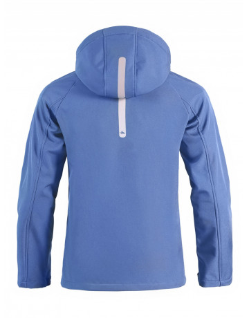 Мужская спортивная ветровка с капюшоном softshell, синяя