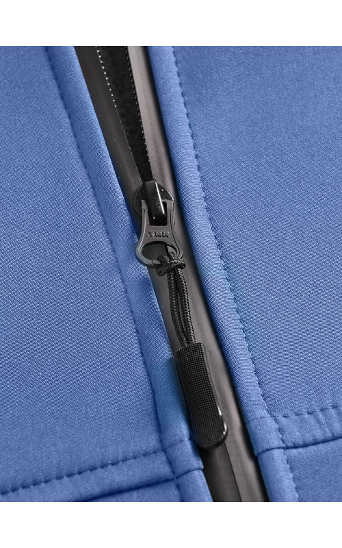 Мужская спортивная ветровка с капюшоном softshell, синяя