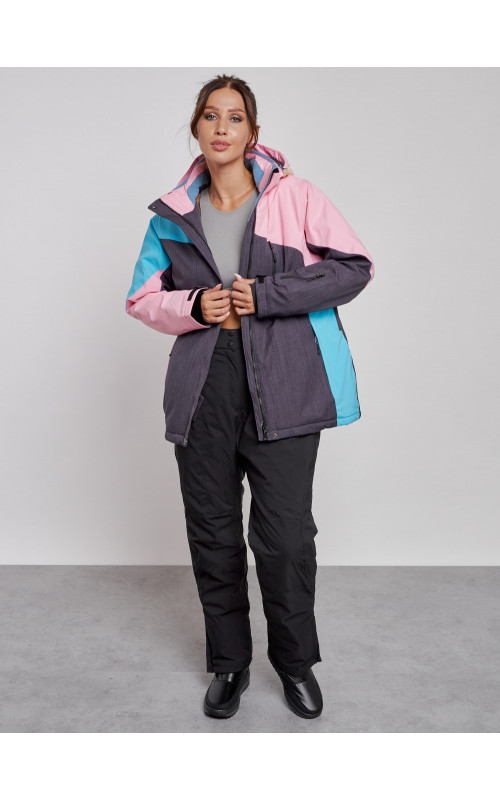 Женский горнолыжный костюм большого размера для зимних видов спорта.