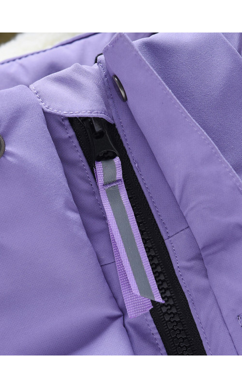 Зимняя парка для девочек розовая с капюшоном.