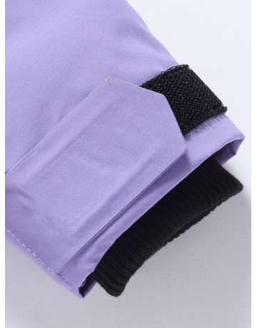 Зимняя парка для девочек розовая с капюшоном.