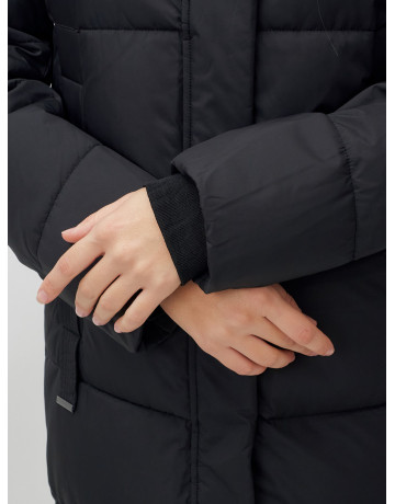 Длинный зимний пуховик с капюшоном для женщин