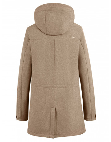 Мужская спортивная парка с капюшоном softshell, бежевая.