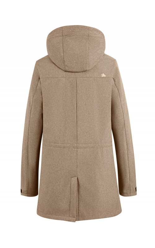 Мужская спортивная парка с капюшоном softshell, бежевая.