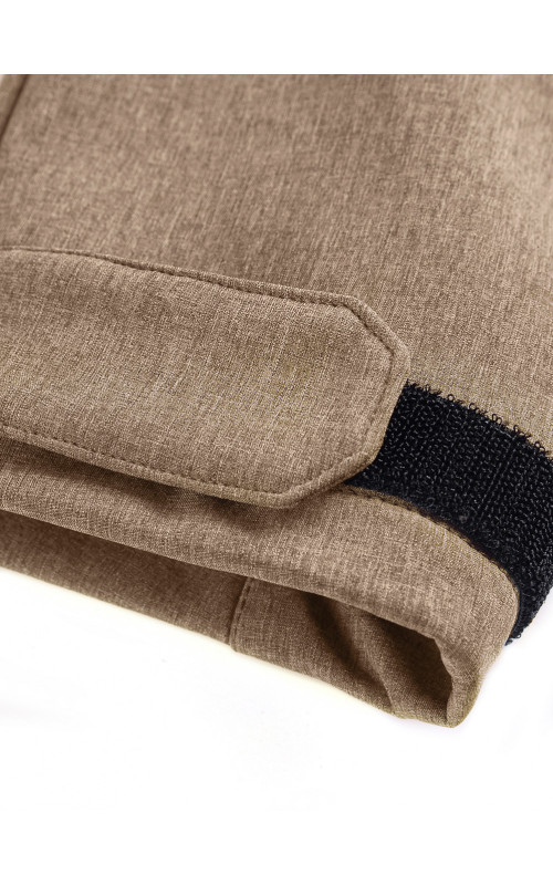 Мужская спортивная парка с капюшоном softshell, бежевая.