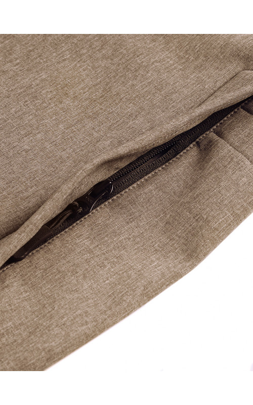 Мужская спортивная парка с капюшоном softshell, бежевая.