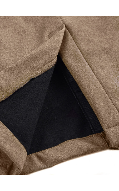 Мужская спортивная парка с капюшоном softshell, бежевая.