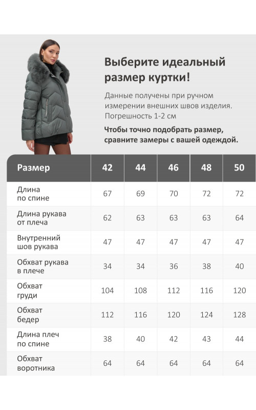Пуховик женский зимний с мехом и капюшоном, тёмно-серый.