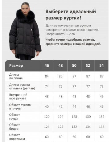 Пуховик женский зимний с мехом и капюшоном, чёрный.