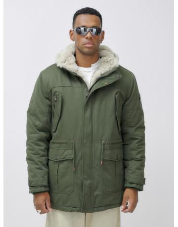 Мужская зимняя парка с капюшоном для активного отдыха.