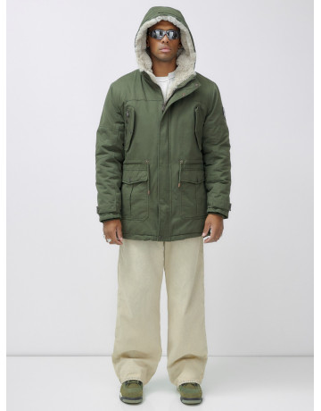 Мужская зимняя парка с капюшоном для активного отдыха.