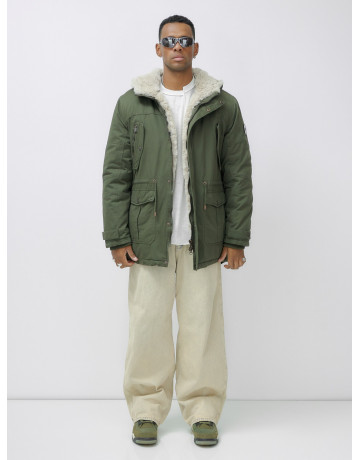 Мужская зимняя парка с капюшоном для активного отдыха.