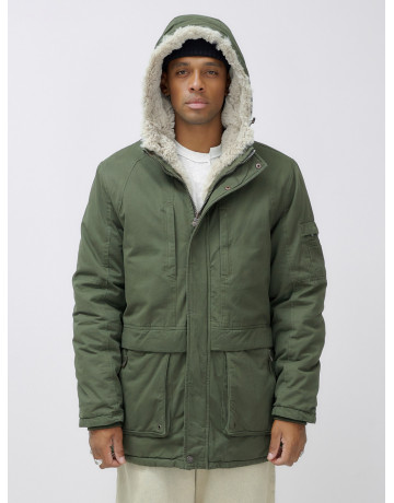 Зимняя мужская парка с капюшоном для активного отдыха.