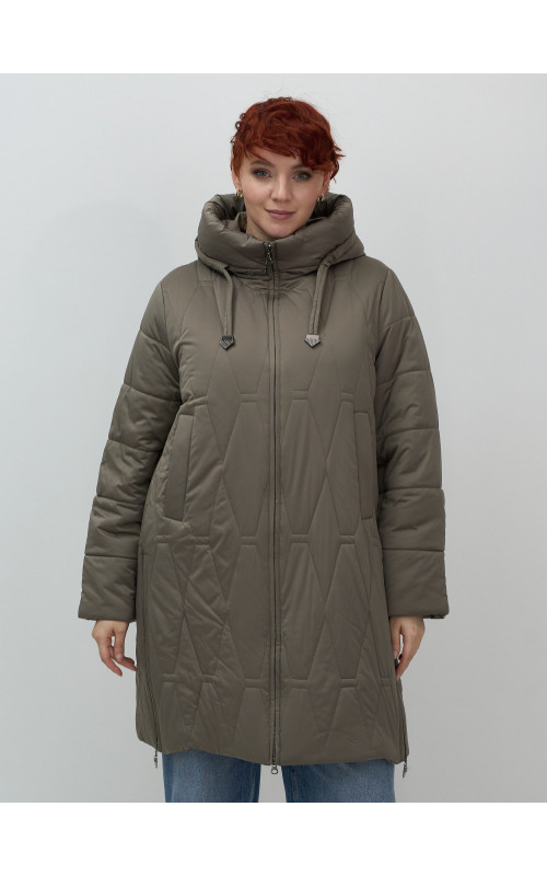 Длинный зимний пуховик для женщин с капюшоном.