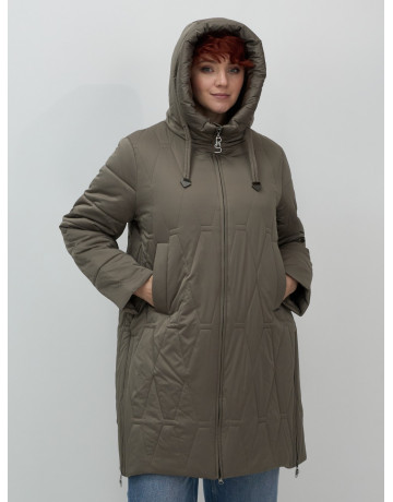 Длинный зимний пуховик для женщин с капюшоном.