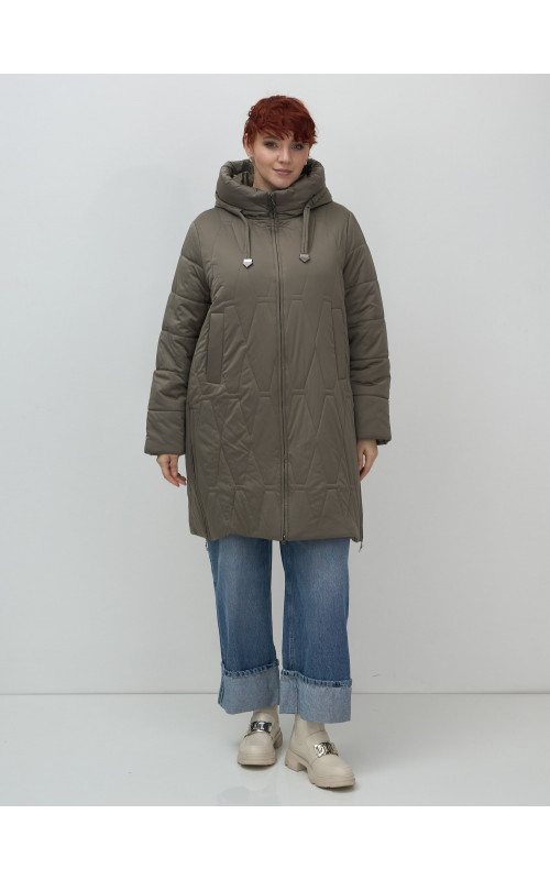 Длинный зимний пуховик для женщин с капюшоном.