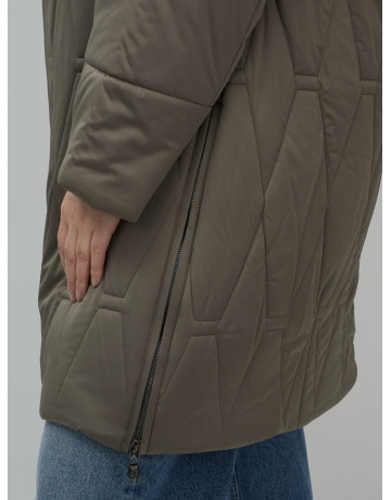 Длинный зимний пуховик для женщин с капюшоном.