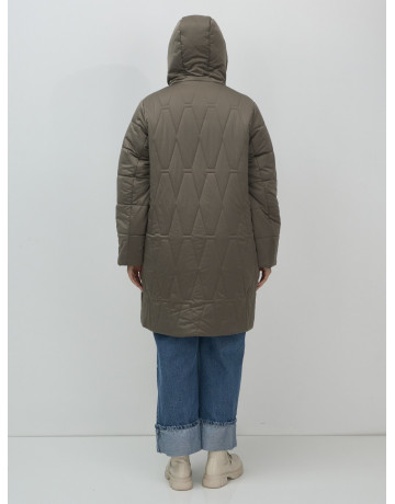 Длинный зимний пуховик для женщин с капюшоном.