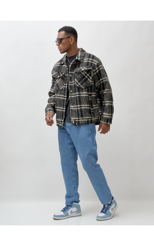 Мужская шерстяная рубашка прямого кроя для любого случая.