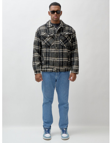 Мужская шерстяная рубашка прямого кроя для любого случая.