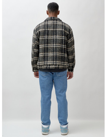 Мужская шерстяная рубашка прямого кроя для любого случая.