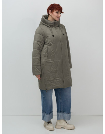 Длинный зимний пуховик для женщин больших размеров