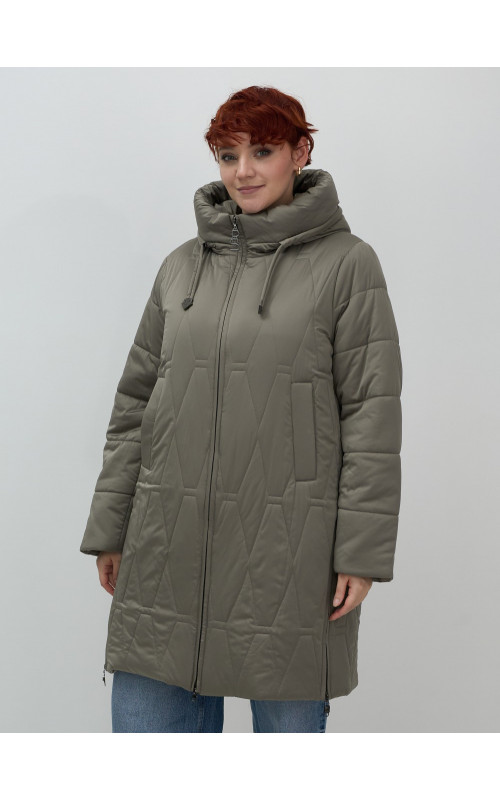 Длинный зимний пуховик для женщин больших размеров