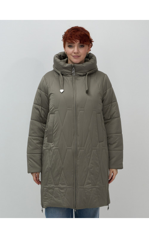Длинный зимний пуховик для женщин больших размеров