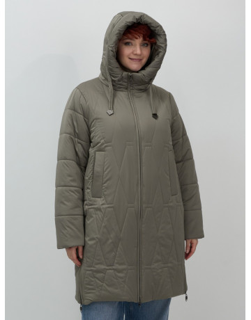 Длинный зимний пуховик для женщин больших размеров