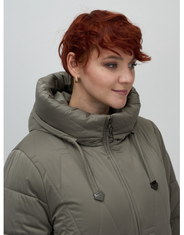 Длинный зимний пуховик для женщин больших размеров