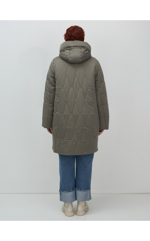 Длинный зимний пуховик для женщин больших размеров