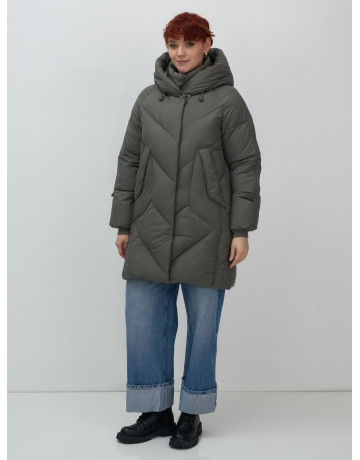 Женское зимнее двубортное пальто премиум-класса.