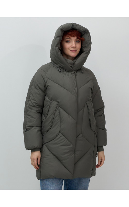 Женское зимнее двубортное пальто премиум-класса.