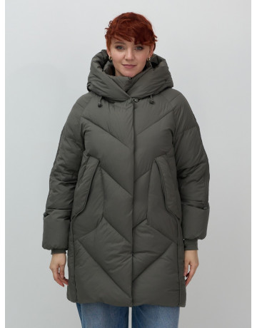 Женское зимнее двубортное пальто премиум-класса.