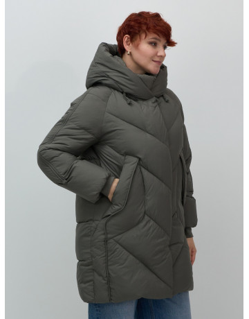 Женское зимнее двубортное пальто премиум-класса.