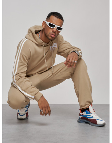 Мужской трикотажный спортивный костюм из хлопка для активного отдыха.