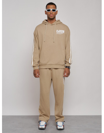 Мужской трикотажный спортивный костюм из хлопка для активного отдыха.